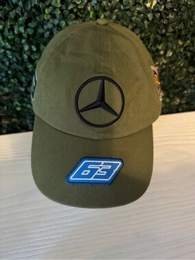 Mercedes-Benz Olive Green Embroidered Logo Baseball Cap